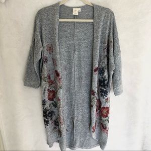 Live In The Moment - Long Floral Cardigan - Small
